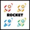 Rocket collection icon