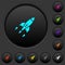 Rocket dark push buttons with color icons