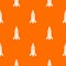 Rocket exploration pattern vector orange