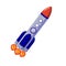 rocket. flight into space. astronomical illustration missile