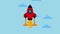 Rocket flying through clouds icons