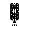 rocket fuel hydrogen glyph icon vector illustration