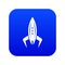 Rocket future icon blue vector