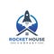 Rocket house logo design