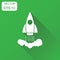 Rocket icon. Business concept rocket launch pictogram. Vector il