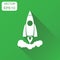 Rocket icon. Business concept rocket launch pictogram. Vector il