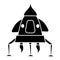 Rocket icon vector set. spaceship illustration sign collection. Space symbol.