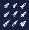 Rocket icons set