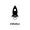 rocket, initiation icon. One of business icons for websites, web design, mobile app on white background