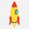 Rocket isometric 3d icon