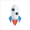 Rocket launch icon. Vector illustration