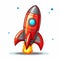 Rocket Launch Illustration Spacecraft Aerospace Technology Explore Sci-Fi Adventure Futuristic