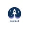 Rocket launch logo icon