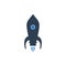 Rocket Launched Icon.