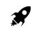 Rocket Launched Icon Vector Logo Template Illustration Design