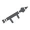 Rocket launcher glyph icon, firearm and grenade, weapon sign, vector graphics, a solid pattern on a white background.