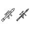 Rocket launcher line and glyph icon. Bazooka vector illustration isolated on white. Weapon outline style design