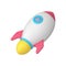 Rocket launching spaceship business startup leadership innovation success beginnings 3d icon vector