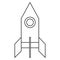 Rocket linear icon. Vector illustration