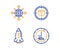 Rocket, Logistics network and Parcel tracking icons set. 48 hours sign. Vector