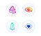 Rocket, Myopia and Uv protection icons set. Heart sign. Spaceship, Eye vision, Skin cream. Love. Business set. Vector