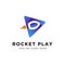 Rocket Play Logo Design. vector illustration