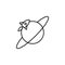 rocket, Saturn, space icon. Simple thin line, outline  of space, cosmos, universe icons for UI and UX, website or mobile