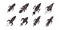 Rocket set vector icon illustration template vector. spaceship or spacecraft symbol launch fast flying for space. New business