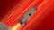 Rocket Ship Flying Through Space. Red Diagonal Anime Speed Lines. 3d illustration