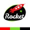 Rocket in space Logo Template.