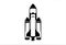Rocket space shuttle vector design. Rocket spacecraft illustration