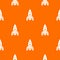 Rocket spacecraft pattern vector orange