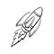 Rocket spaceship draw