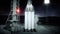 Rocket before the start animation. Space launch system. Realistic 4k animation.