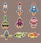 Rocket stickers