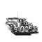 Rocket tractor, hand graphic drawing. Military equipment