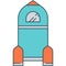 Rocket vector icon launch space ship graphic