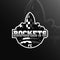 rocket vector logo design mascot with modern illustration concept style for badge, emblem and tshirt printing