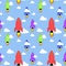 Rockets seamless pattern