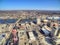 Rockford, Illinois in Early Spring Seen from above by Drone