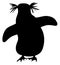 Rockhopper Penguin icon silhouette vector, illustration