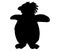 Rockhopper Penguin icon silhouette vector illustration