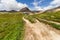 The Rockies. Hiking trail to Helen Lake in Banff National Park, Alberta, Canada