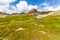 The Rockies. Hiking trail to Helen Lake in Banff National Park, Alberta, Canada