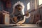 Rockin\\\' Chicken: A Crazy Hen with a Guitar Playing Rockstar on Stage