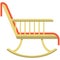 Rocking chair icon, flat vector isolated illustration. Comfortable wooden chair, home living room furniture.