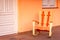 Rocking chair in a patio of a house in Vinales