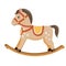 Rocking horse baby toy brown