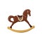 Rocking-horse colorful vintage christmas toys for kids.