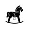 Rocking Horse icon black silhouette